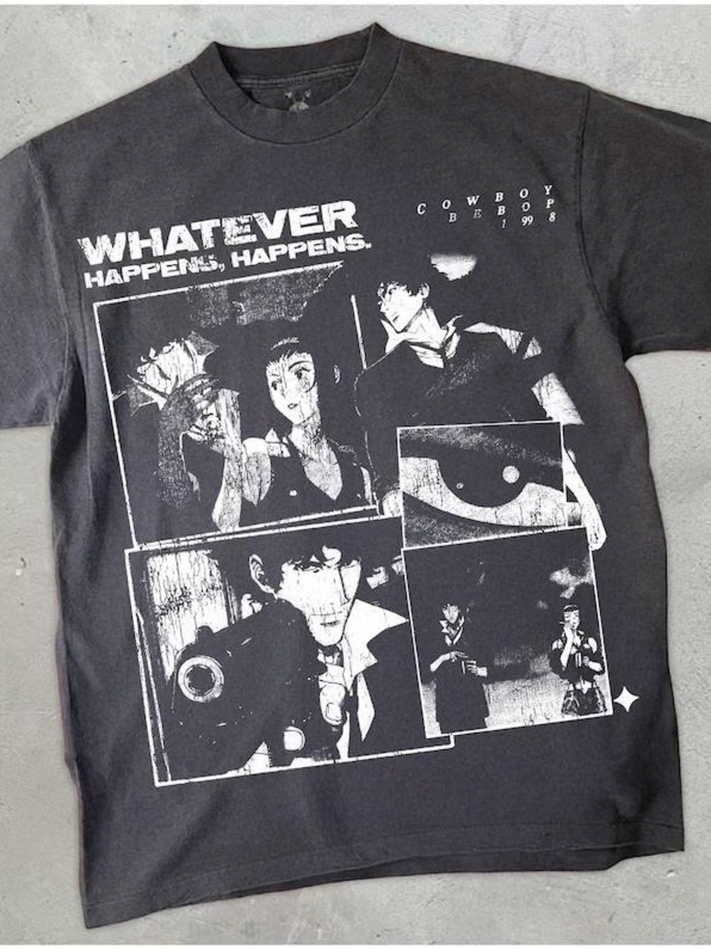 Cowboy Bebop "Whatever Happens" Black Graphic Tee